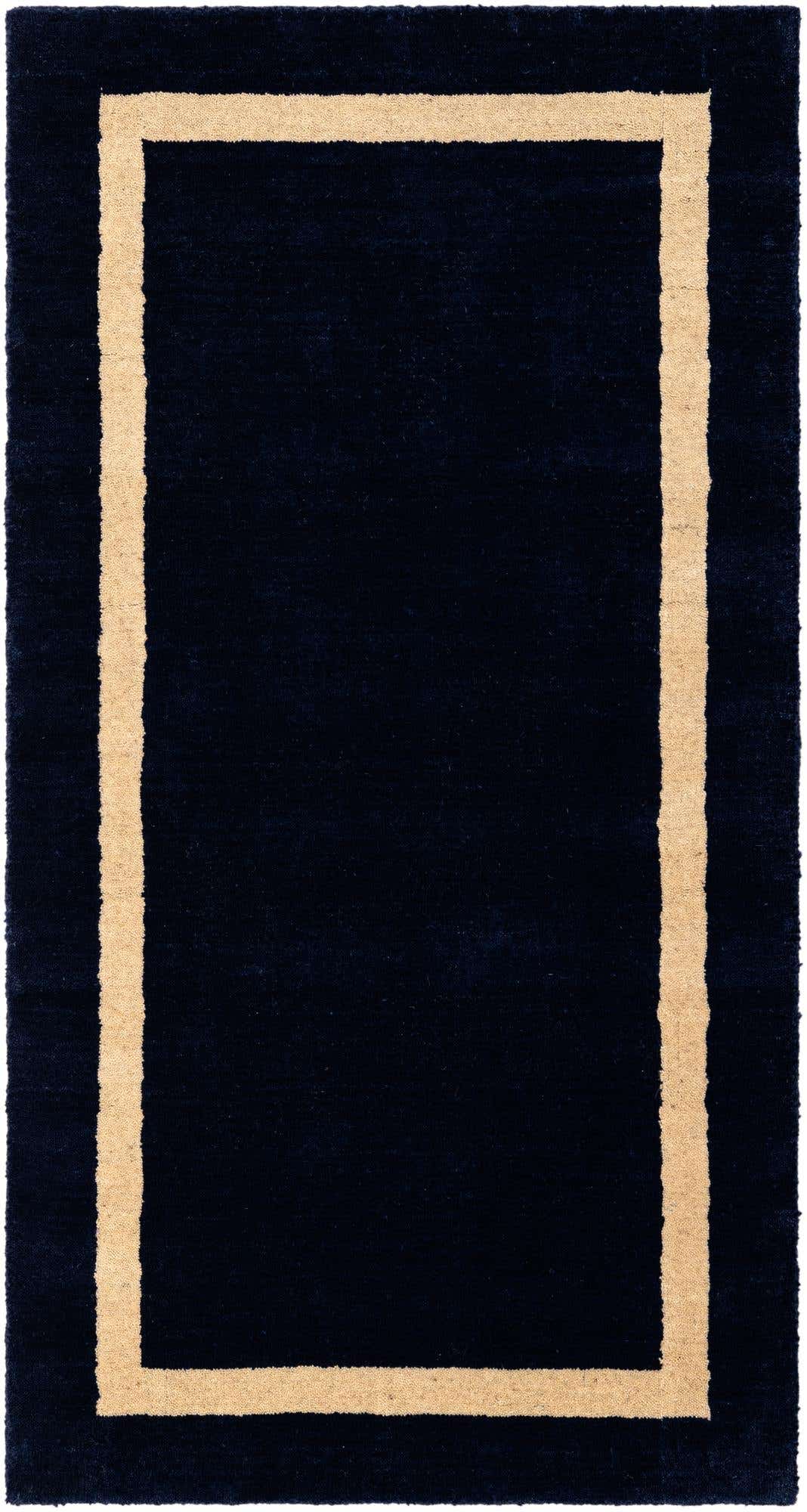 2' x 4' 1 Jill Zarin Border Wool Runner Rug