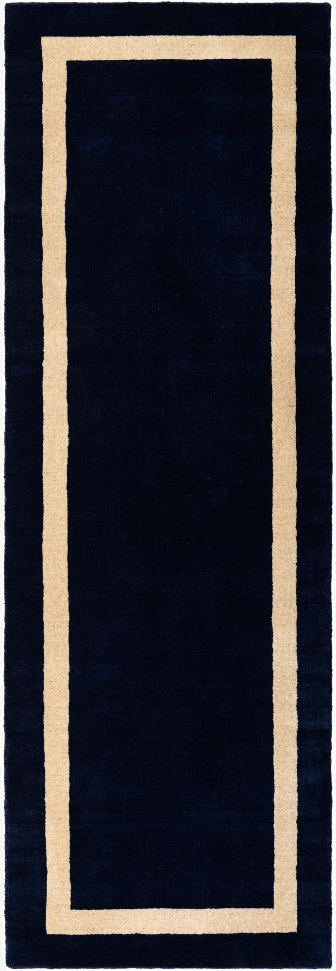 2' 7 x 8' Jill Zarin Border Wool Runner Rug