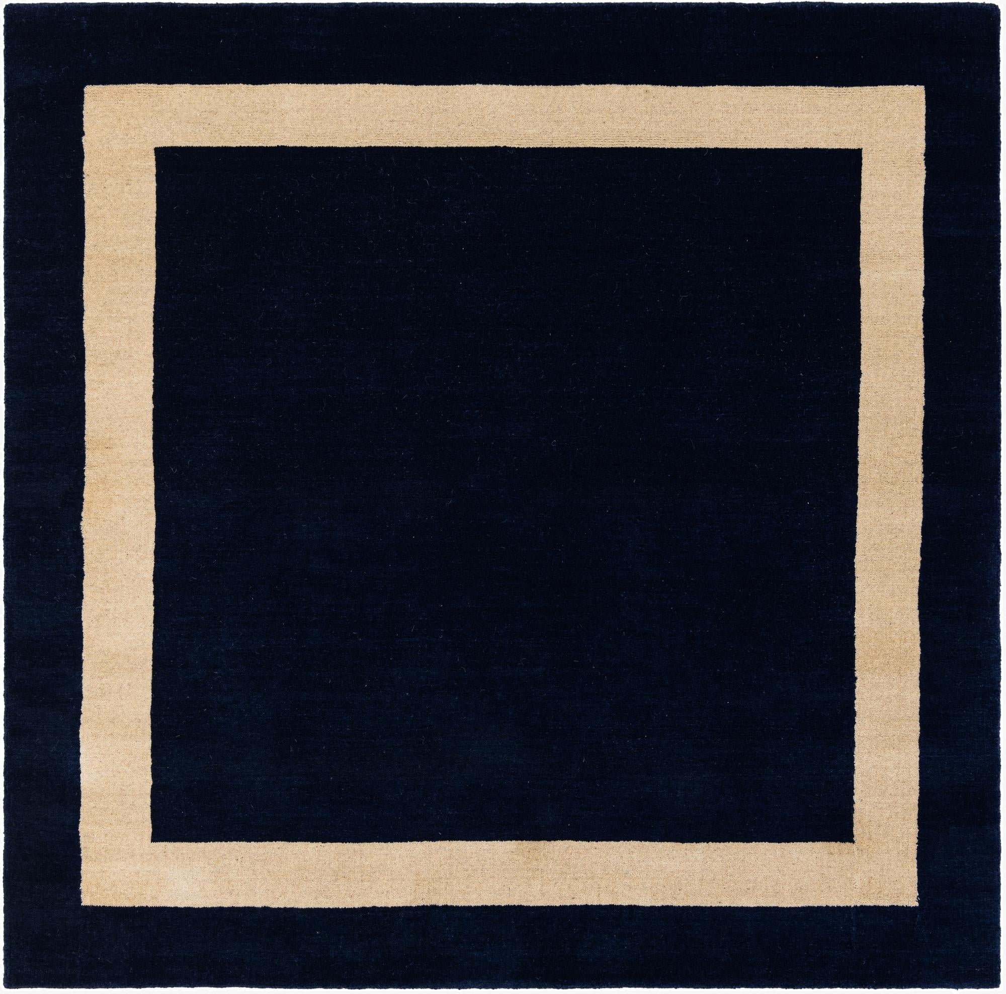 155cm x 155cm Jill Zarin Border Wool Cuadrado Alfombra