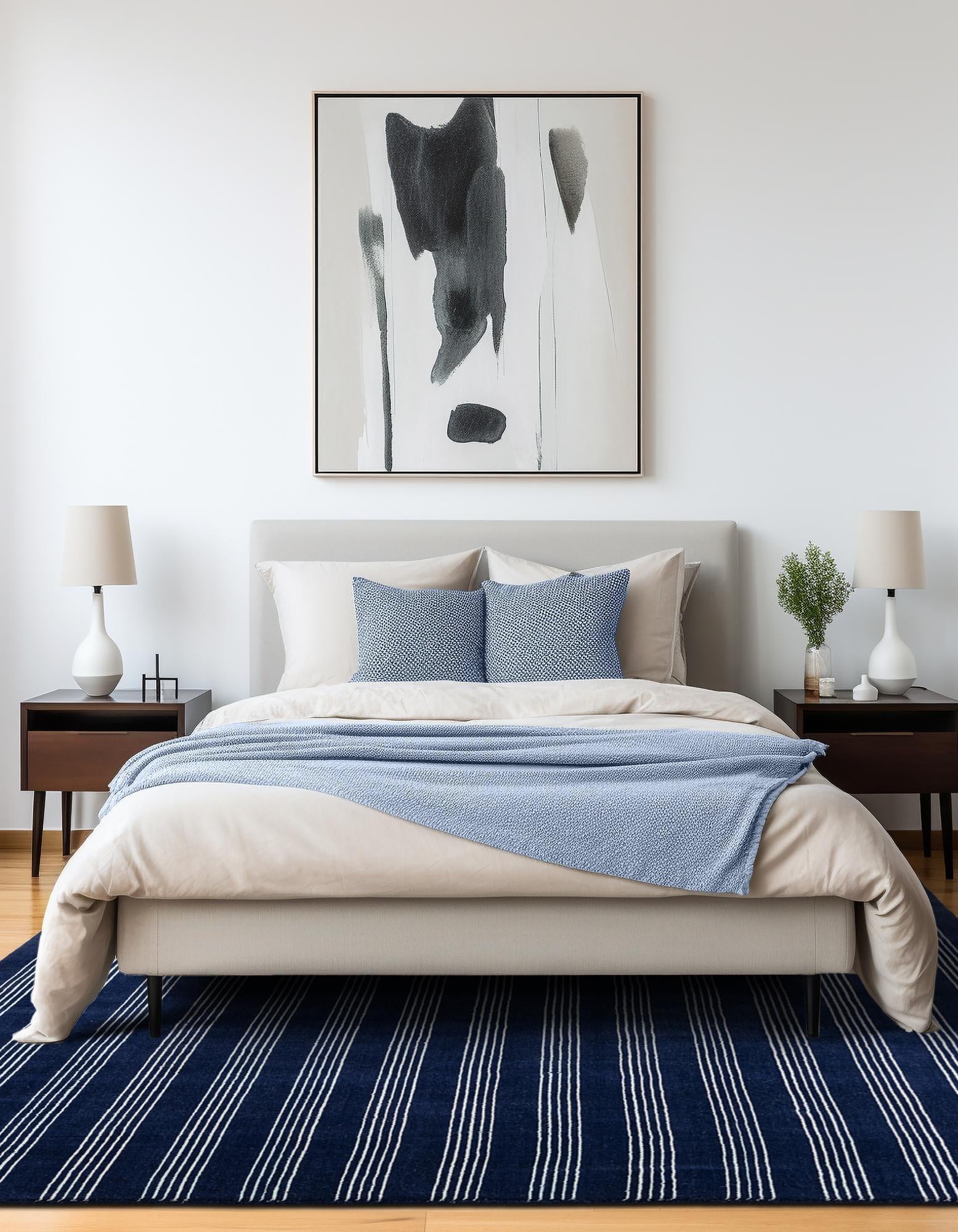 5' 1 x 5' 1 Jill Zarin Striped Wool Square Rug