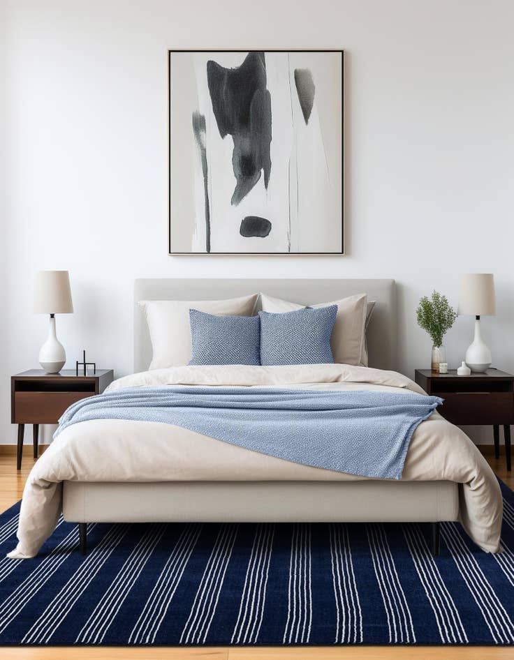 Detail image of 7' 10 x 7' 10 Jill Zarin Striped Wool Square Rug