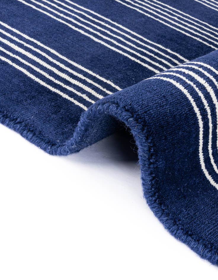 Detail image of 7' 10 x 7' 10 Jill Zarin Striped Wool Square Rug