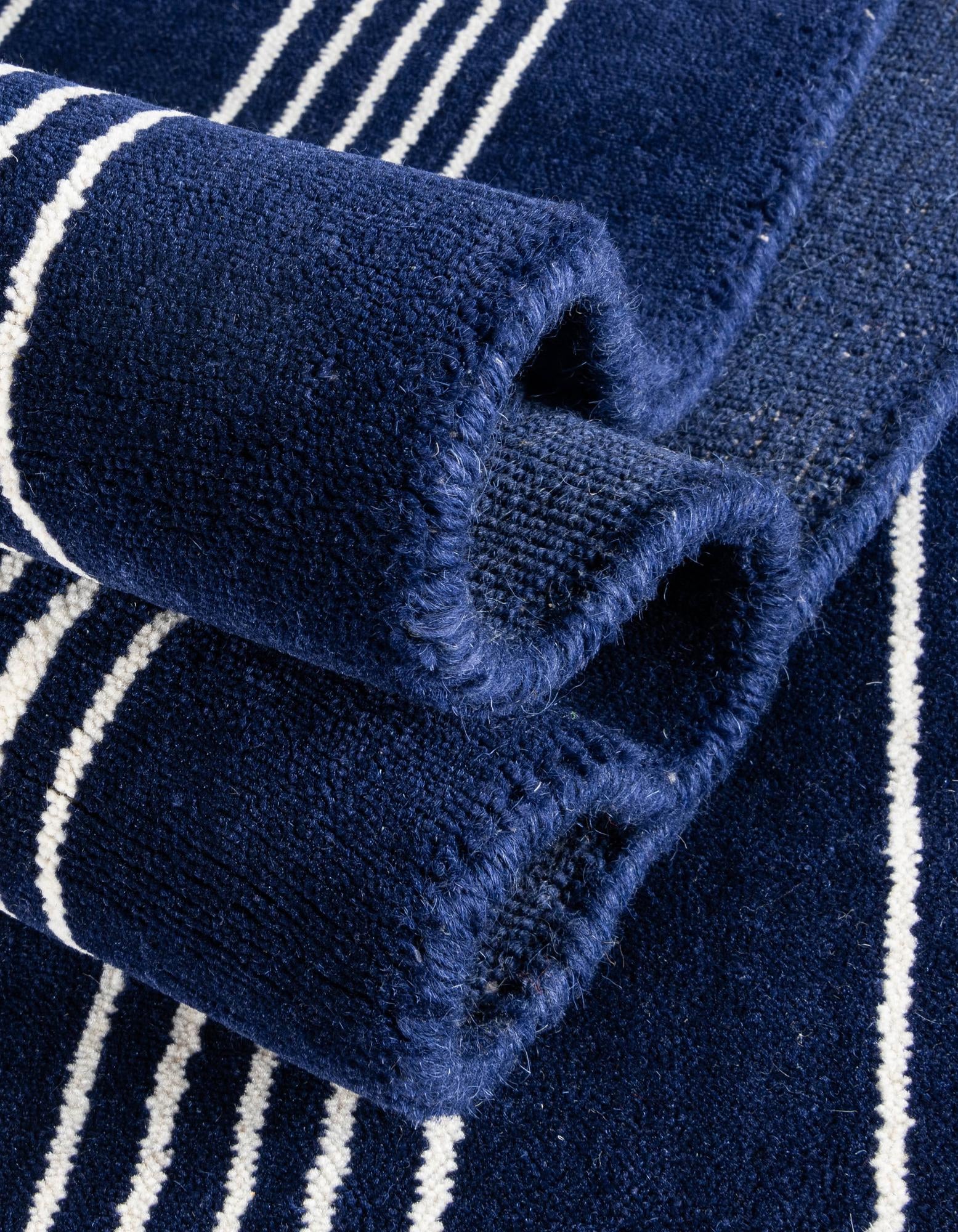 5' 1 x 5' 1 Jill Zarin Striped Wool Square Rug