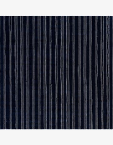 Cobalt Blue Jill Zarin Striped Wool Square Rug