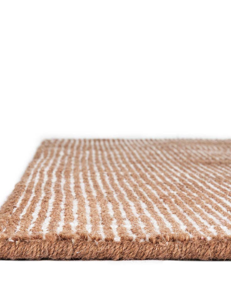 Detail image of Custom Cocoa Bean Brown Hand Woven Jill Zarin English Manor Wool Rug