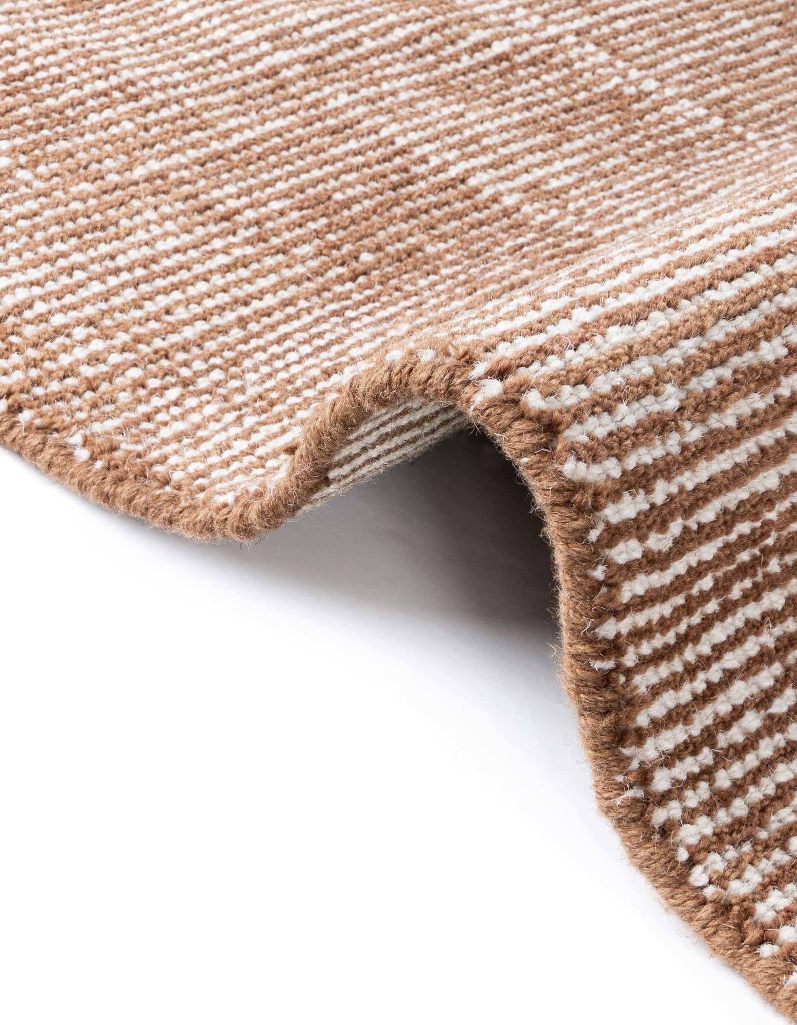 Custom Cocoa Bean Brown Hand Woven Jill Zarin English Manor Wool Rug