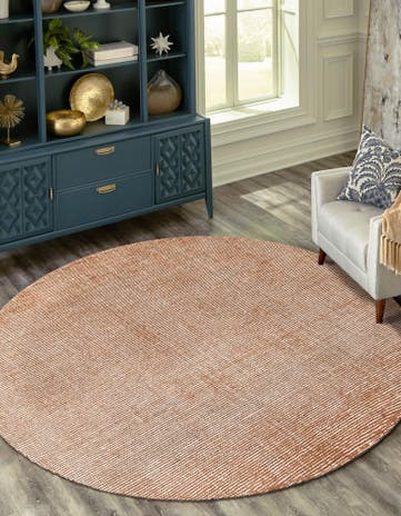 5' 1 x 5' 1 Hand Woven Jill Zarin English Manor Wool Round Rug
