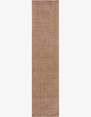 Cocoa Bean Brown Hand Woven Jill Zarin English Manor Wool Runner Rug