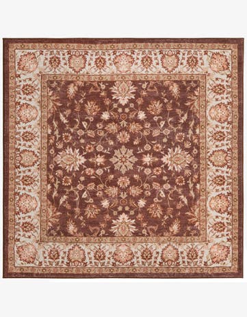 Coffee Brown Medina Square Rug