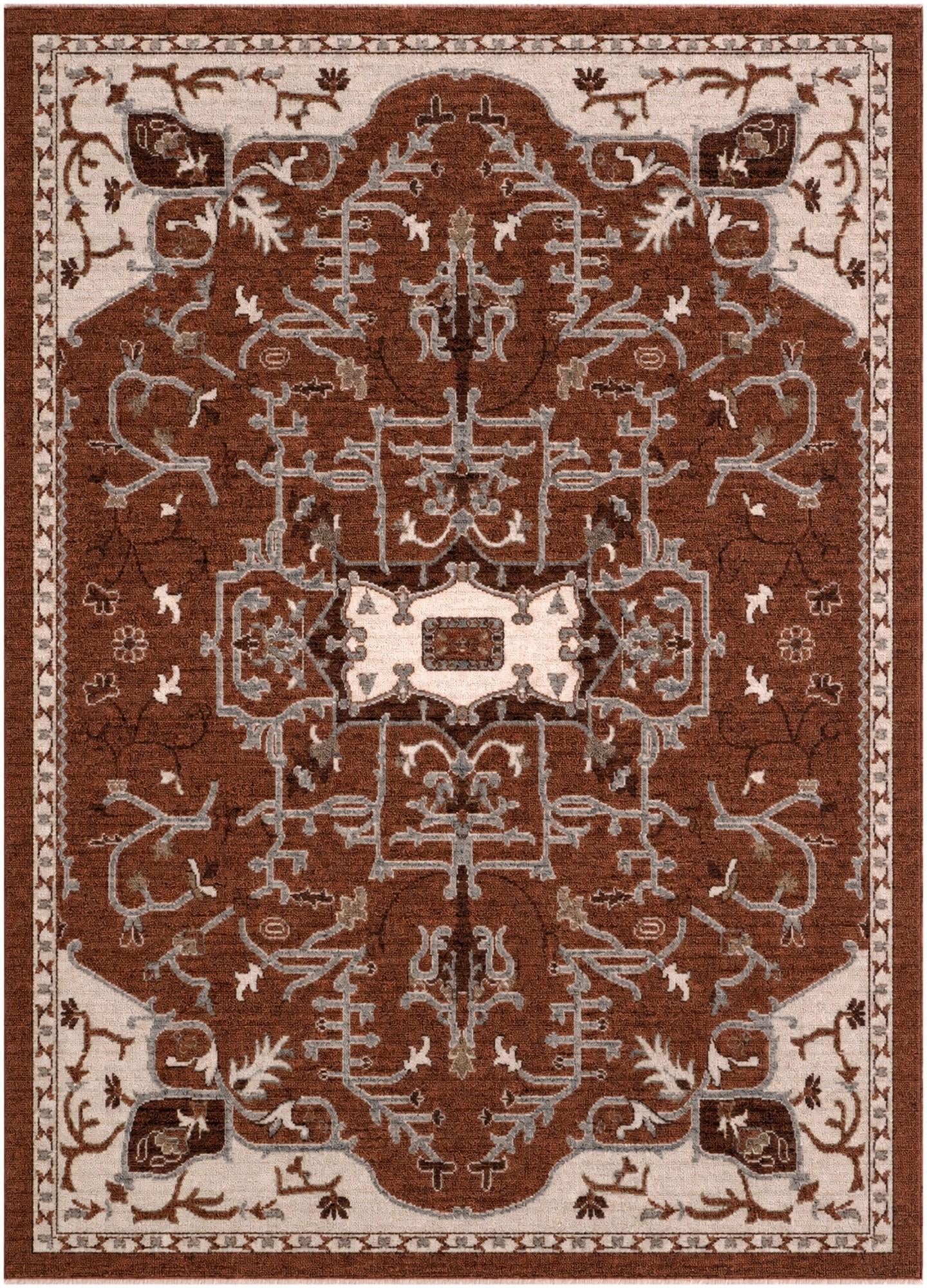 Colter · Border rug, terracotta rust red