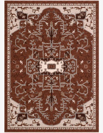 Colter · Border rug, terracotta rust red