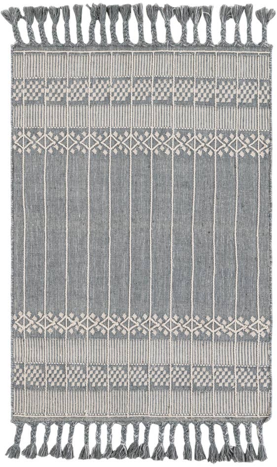 Detail image of 4' 1 x 6' 1 Easy-Clean Eco Bohemian Indoor / Outdoor Rug