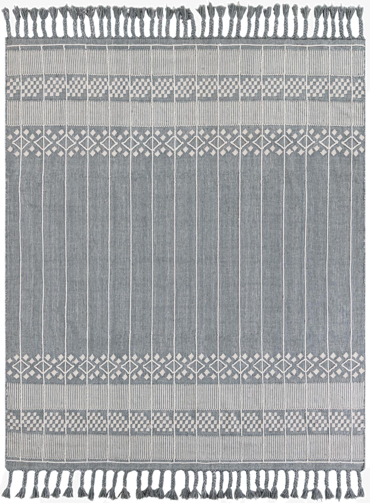 7' 10 x 10'  Washable Eco Bohemian Indoor / Outdoor Rug