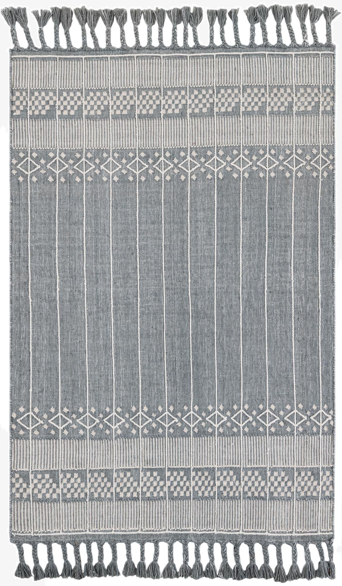 5' 1 x 8'  Washable Eco Bohemian Indoor / Outdoor Rug