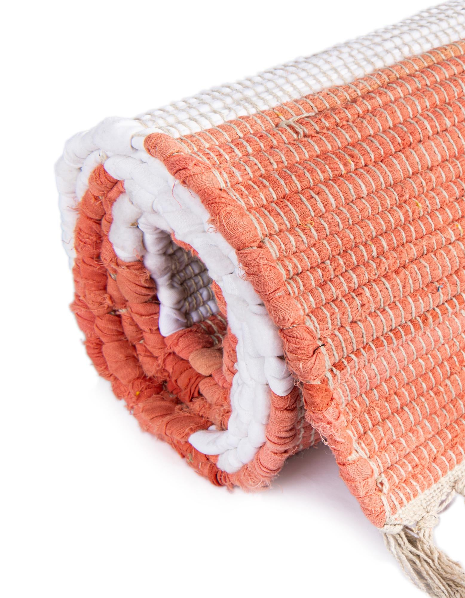 10' x 14' 1 Hand Woven Chindi Rag Rug