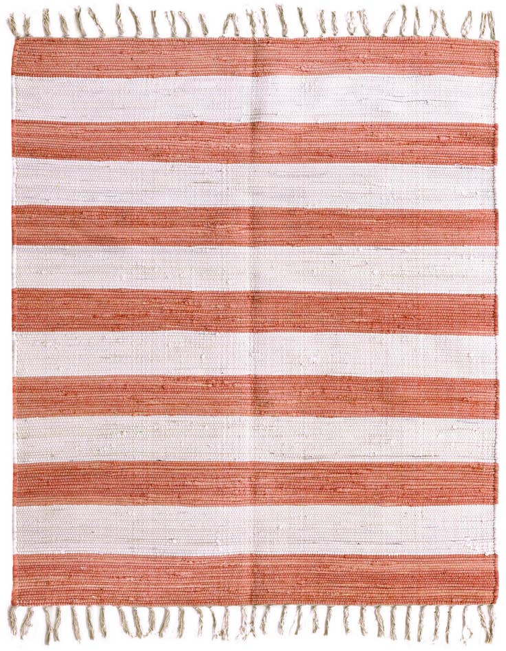 Detail image of 4' 1 x 6' 1 Hand Woven Chindi Rag Rug