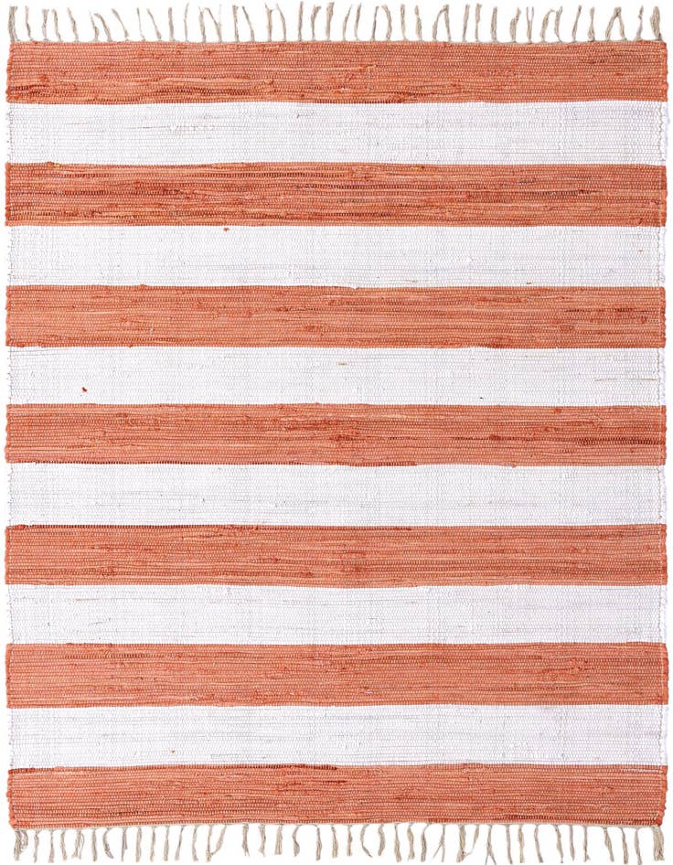 Detail image of 5' 1 x 8' Hand Woven Chindi Rag Rug