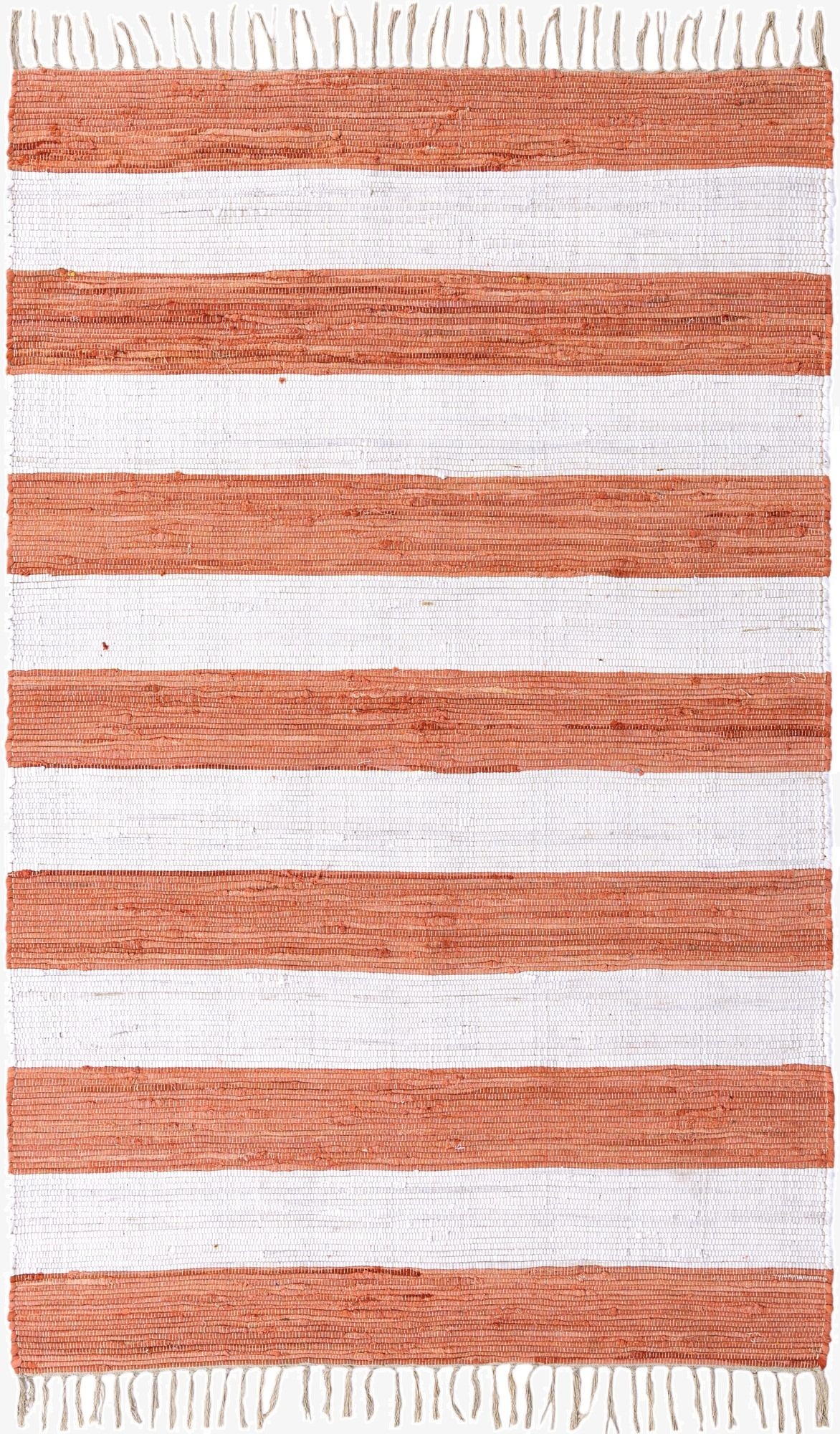 5' 1 x 8'  Hand Woven Chindi Rag Rug