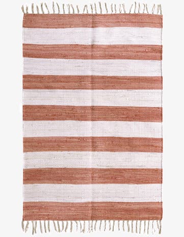 4' 1 x 6' 1 Hand Woven Chindi Rag Rug