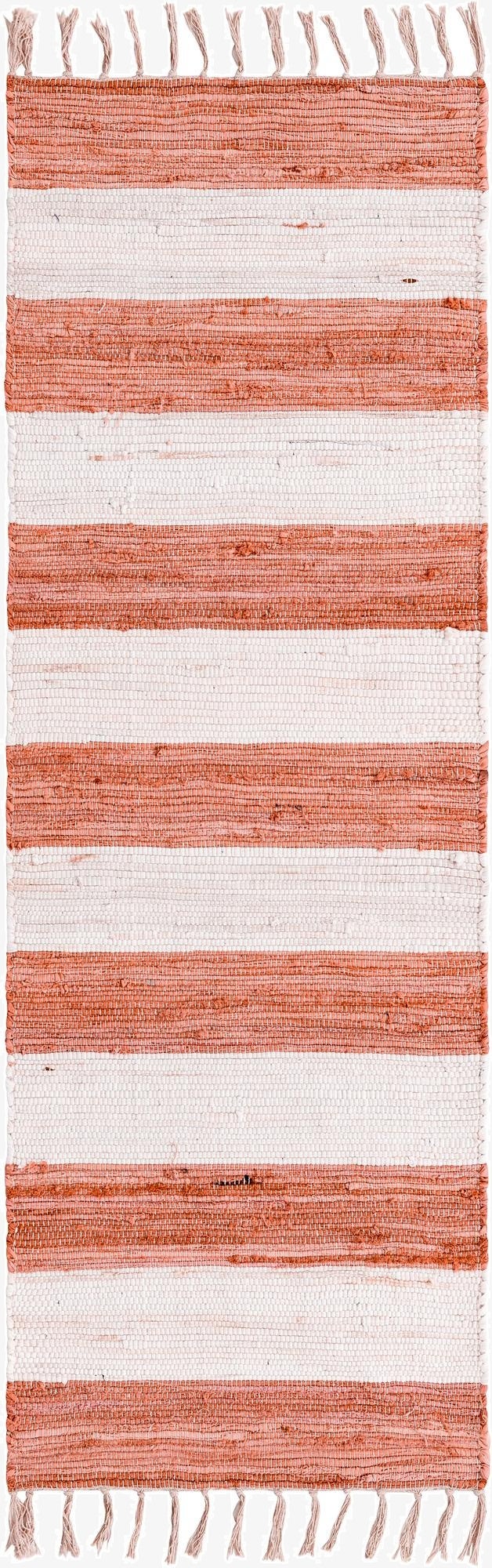 2' 2 x 6' 1  Hand Woven Chindi Rag Runner Rug