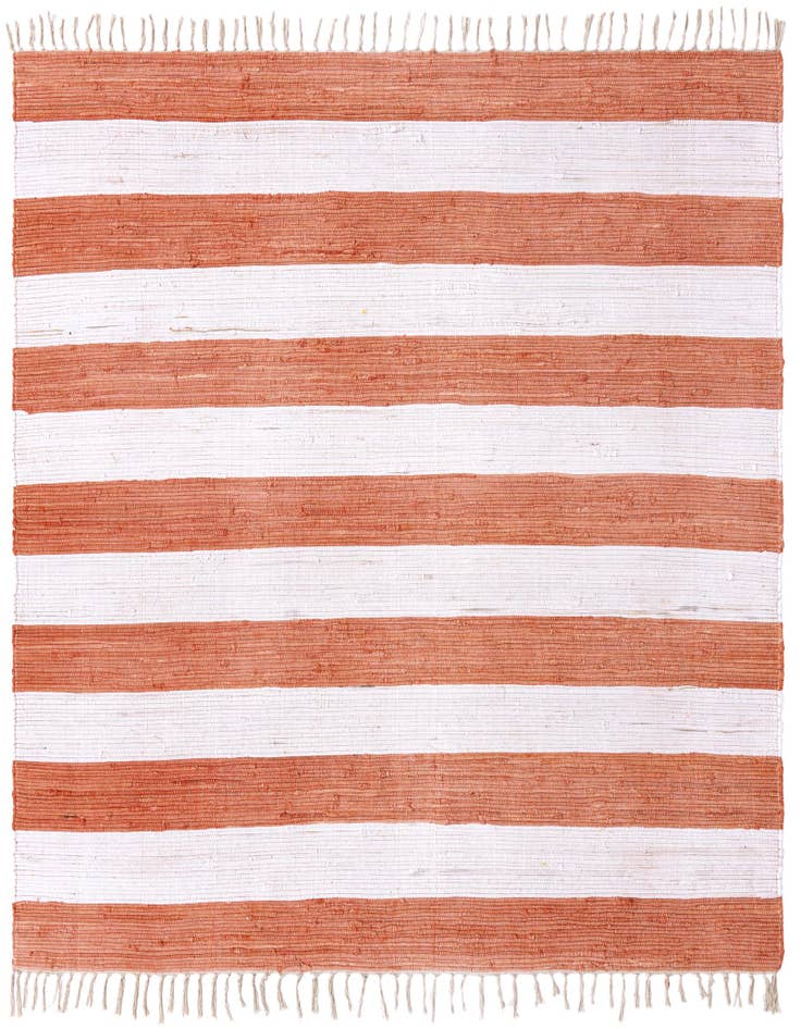 Detail image of 7' 10 x 7' 10 Hand Woven Chindi Rag Square Rug