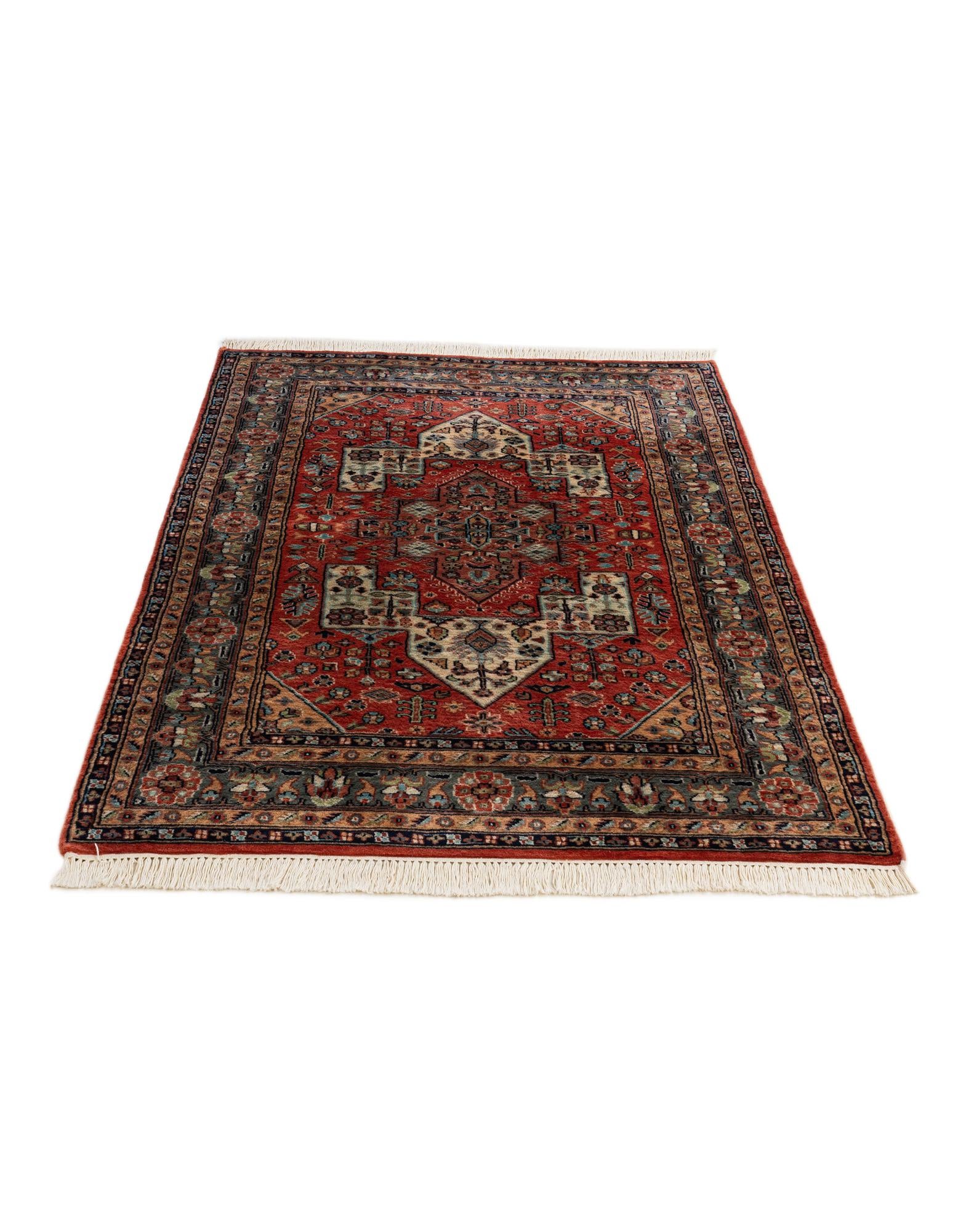 4' 4 x 6' 5 Hand Knotted Bokhara Oriental Wool Rug