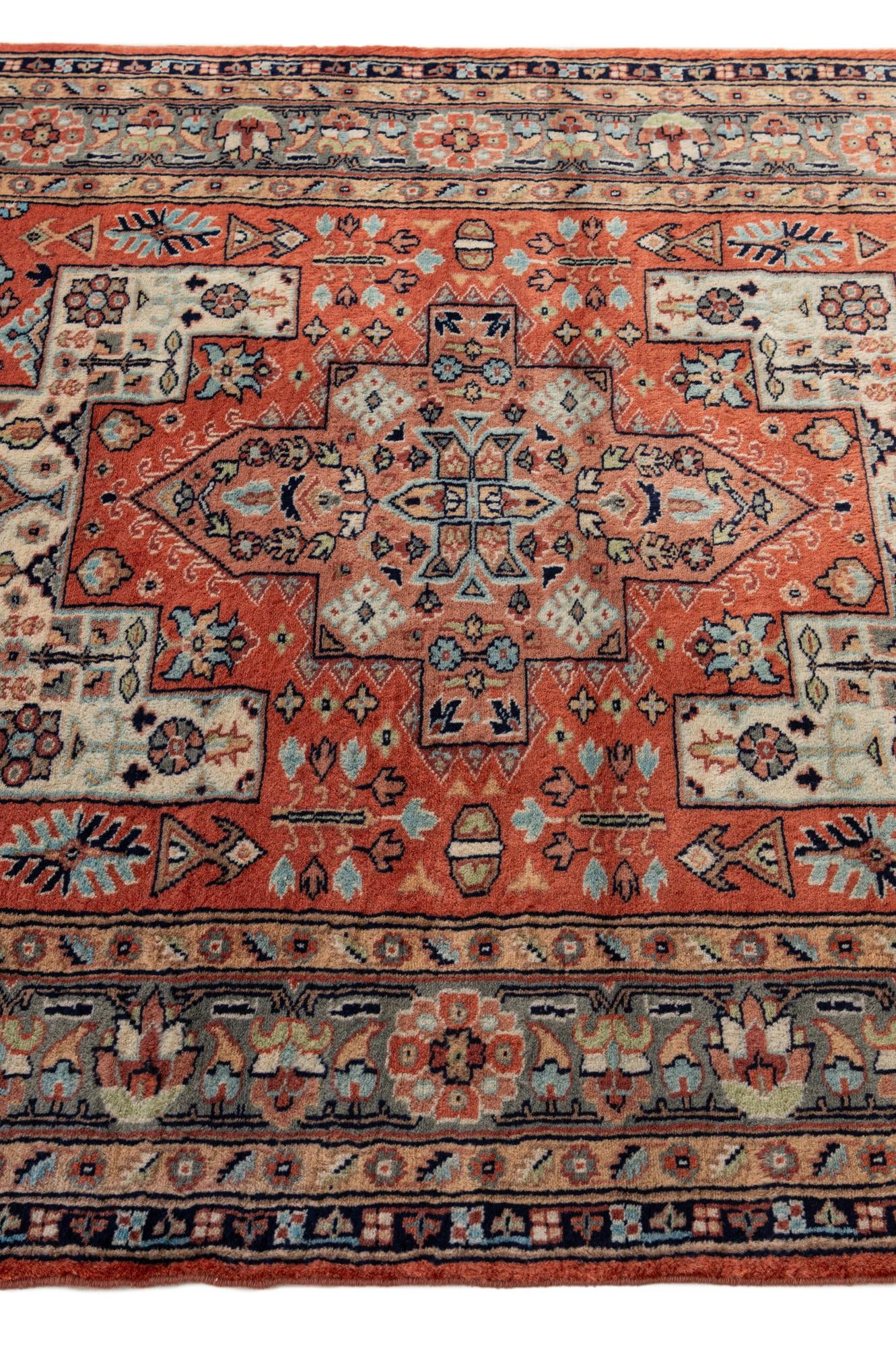 4' 4 x 6' 5 Hand Knotted Bokhara Oriental Wool Rug