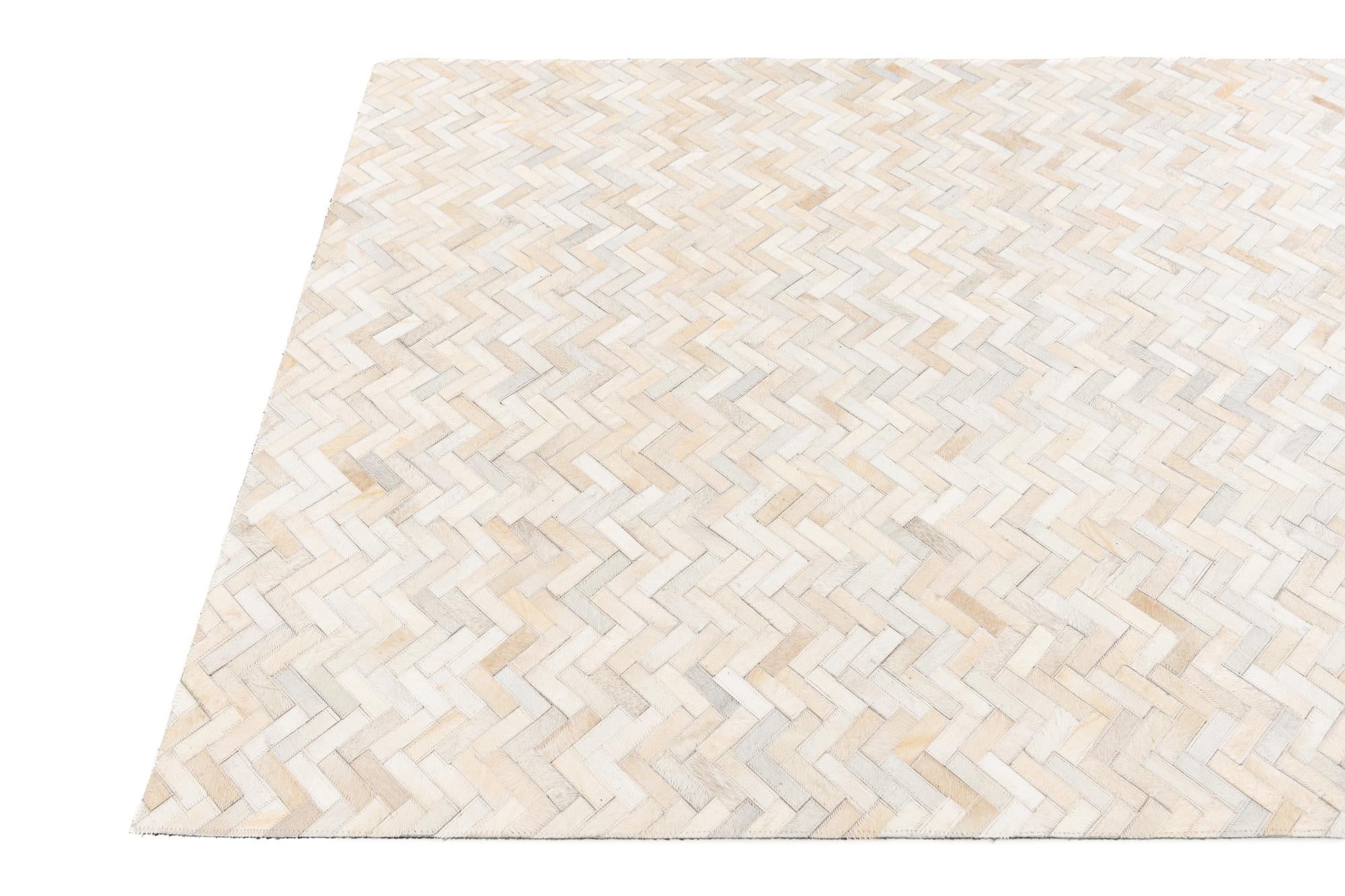 4' 10 x 7' 10 Cowhide Stocks Rug