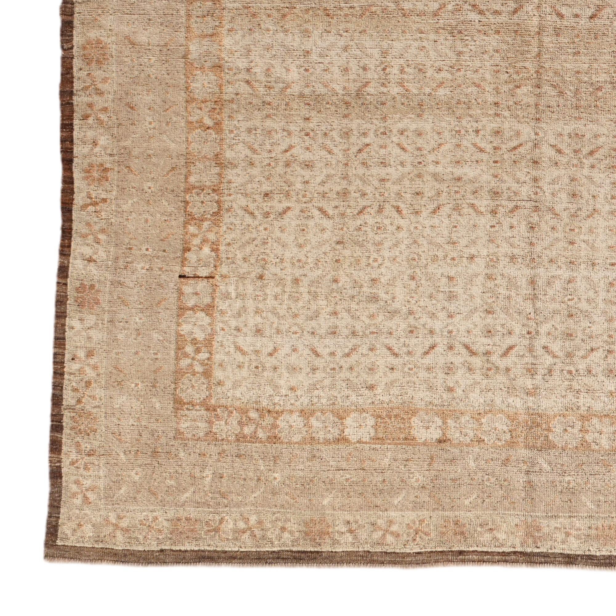 9' 2 x 11' 10 Hand Knotted Oushak Wool Rug