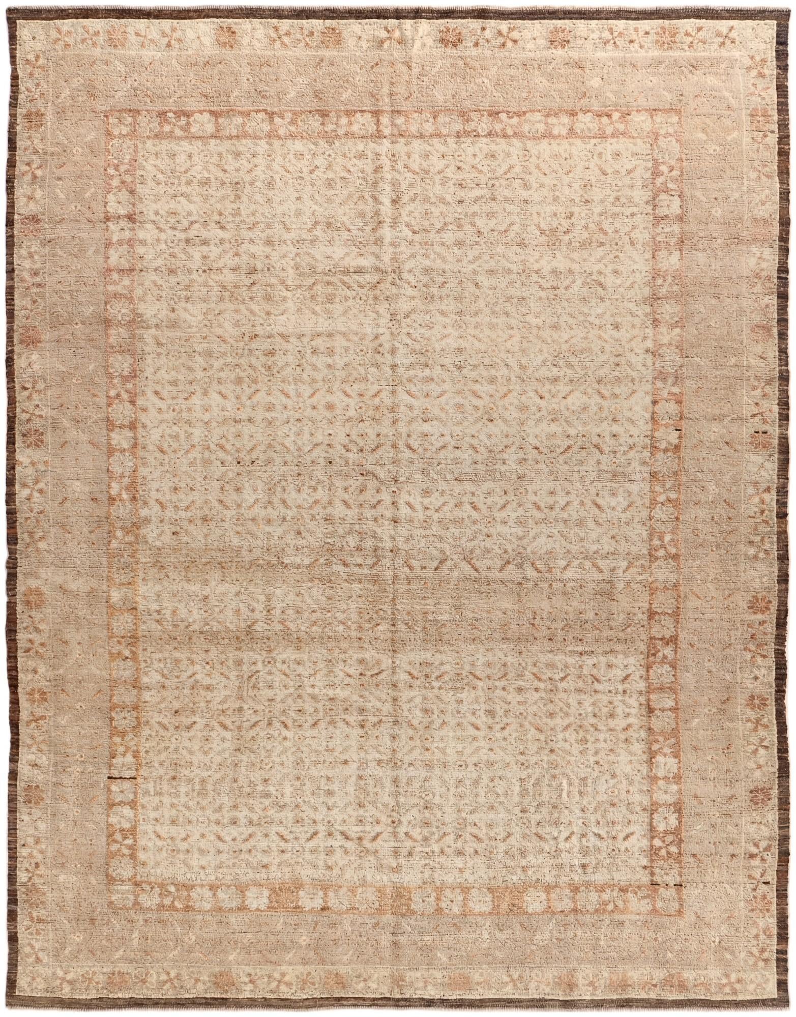 9' 2 x 11' 10 Hand Knotted Oushak Wool Rug