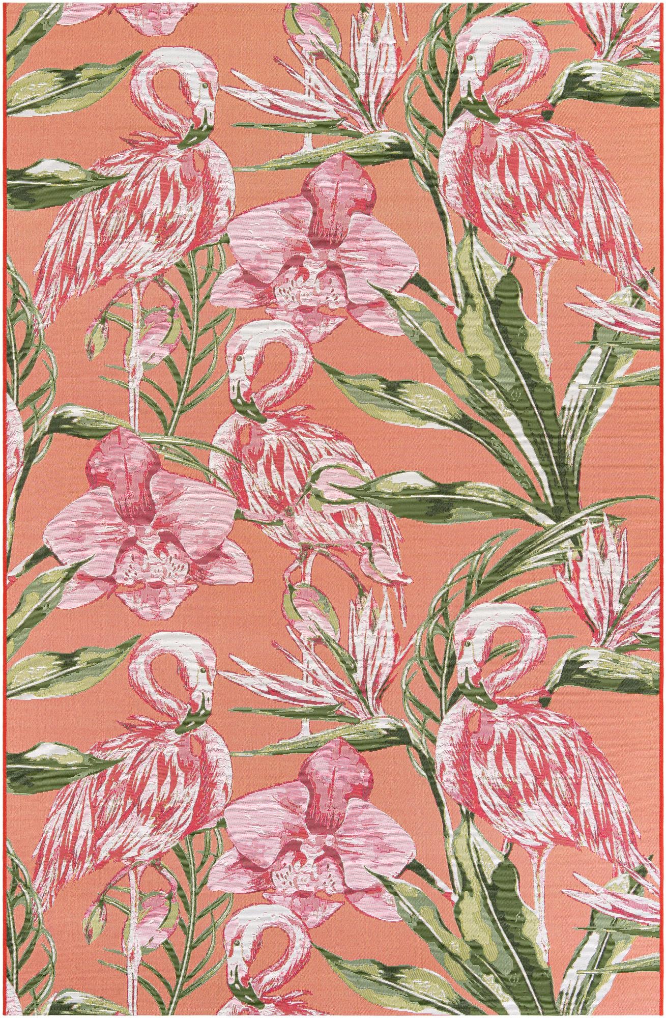 6' x 9' Easy-Clean Botanical Indoor / Outdoor Rug