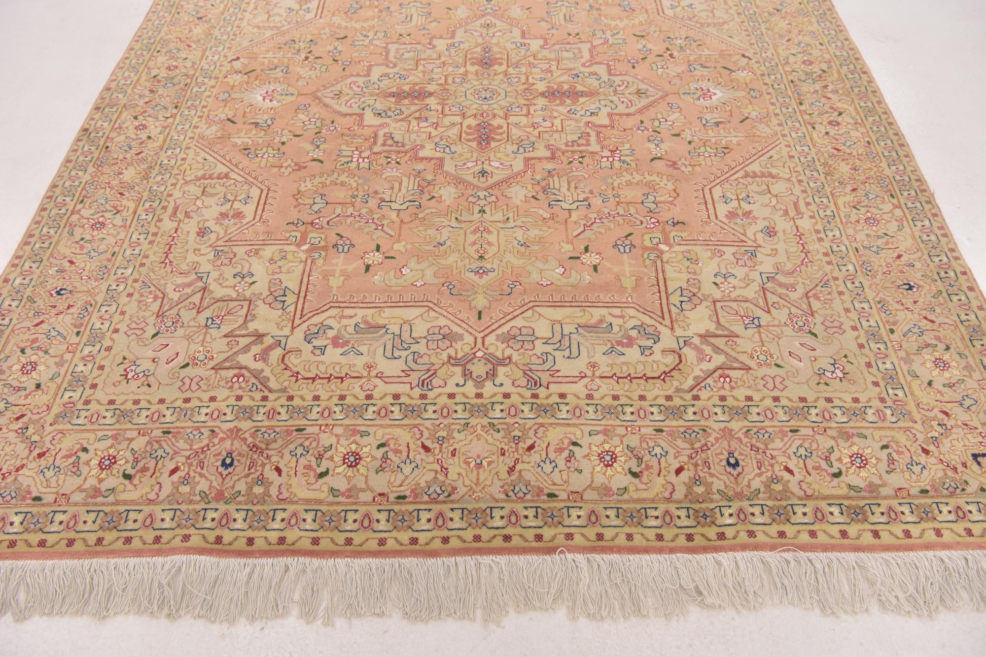 5' 1 x 6' 7 Hand Knotted Tabriz Persian Rug