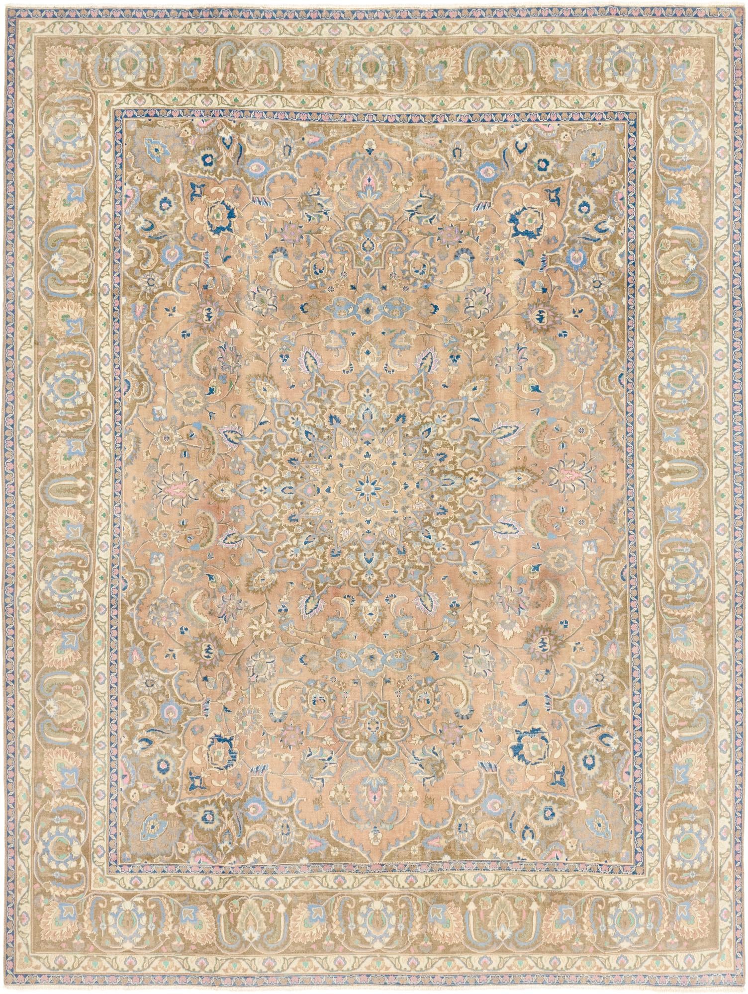 285cm x 375cm anudado a mano Ultra Vintage Alfombra Persa Lana