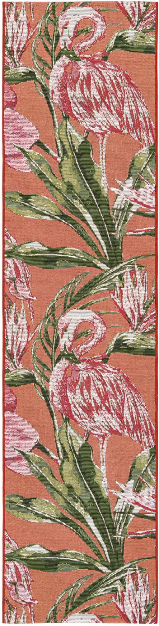 2' x 8' Easy-Clean Botanical Indoor / Outdoor Runner Rug