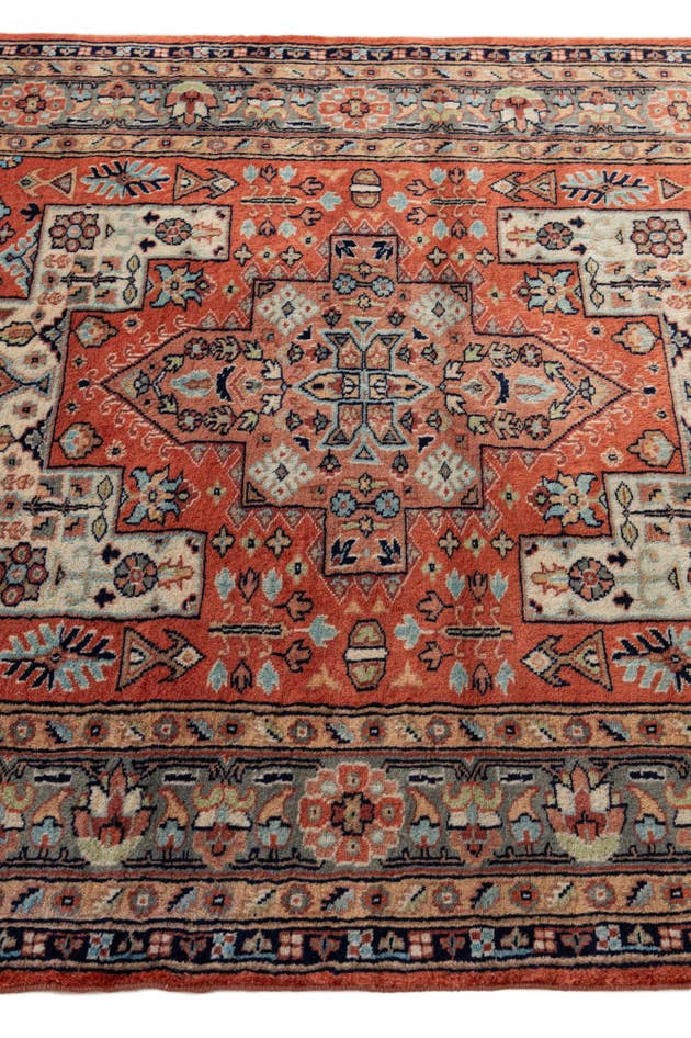 Detail image of 4' 4 x 6' 5 Hand Knotted Bokhara Oriental Wool Rug