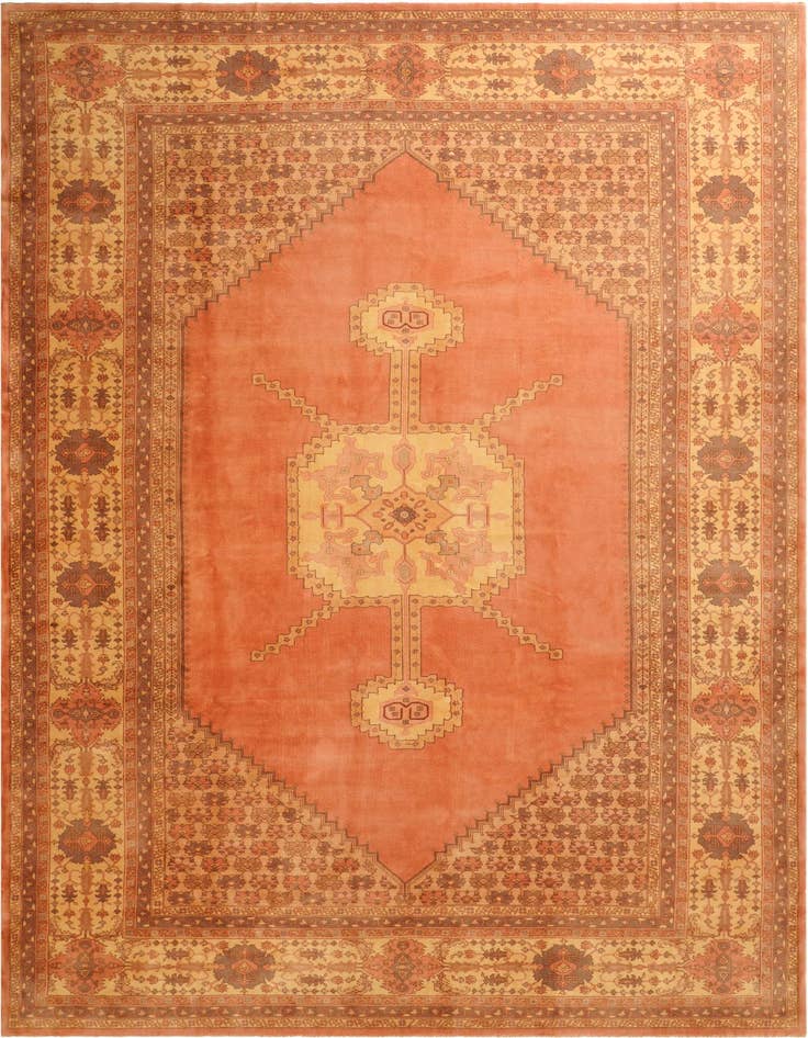 Detail image of 12' 8 x 19' 8 Hand Knotted Bucharest Wool Rug