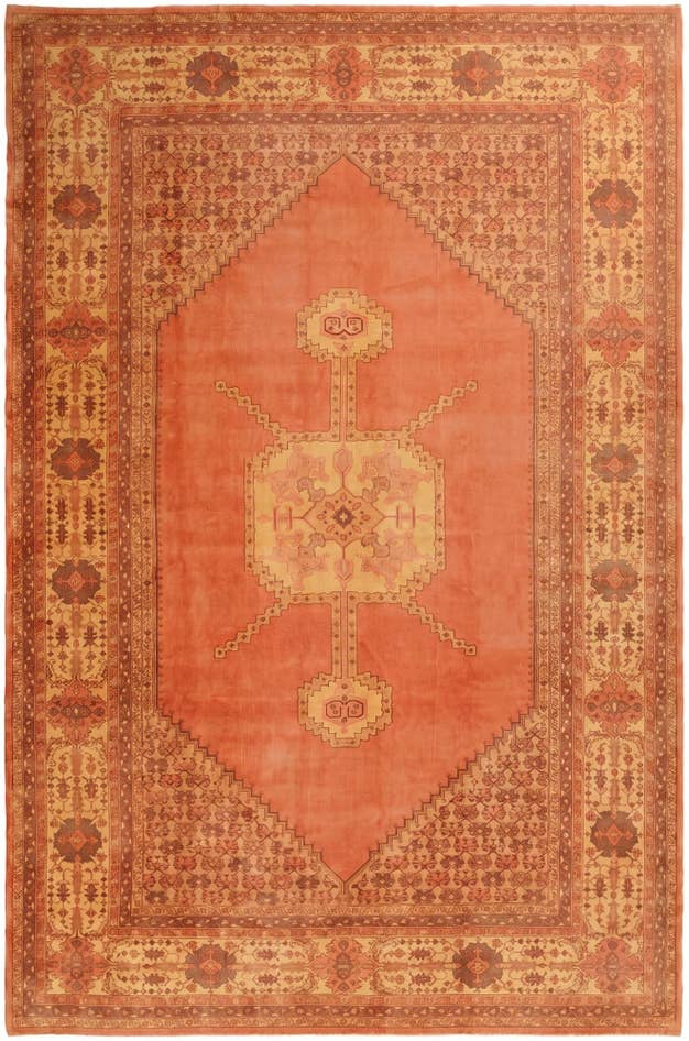 Detail image of 12' 8 x 19' 8 Hand Knotted Bucharest Wool Rug