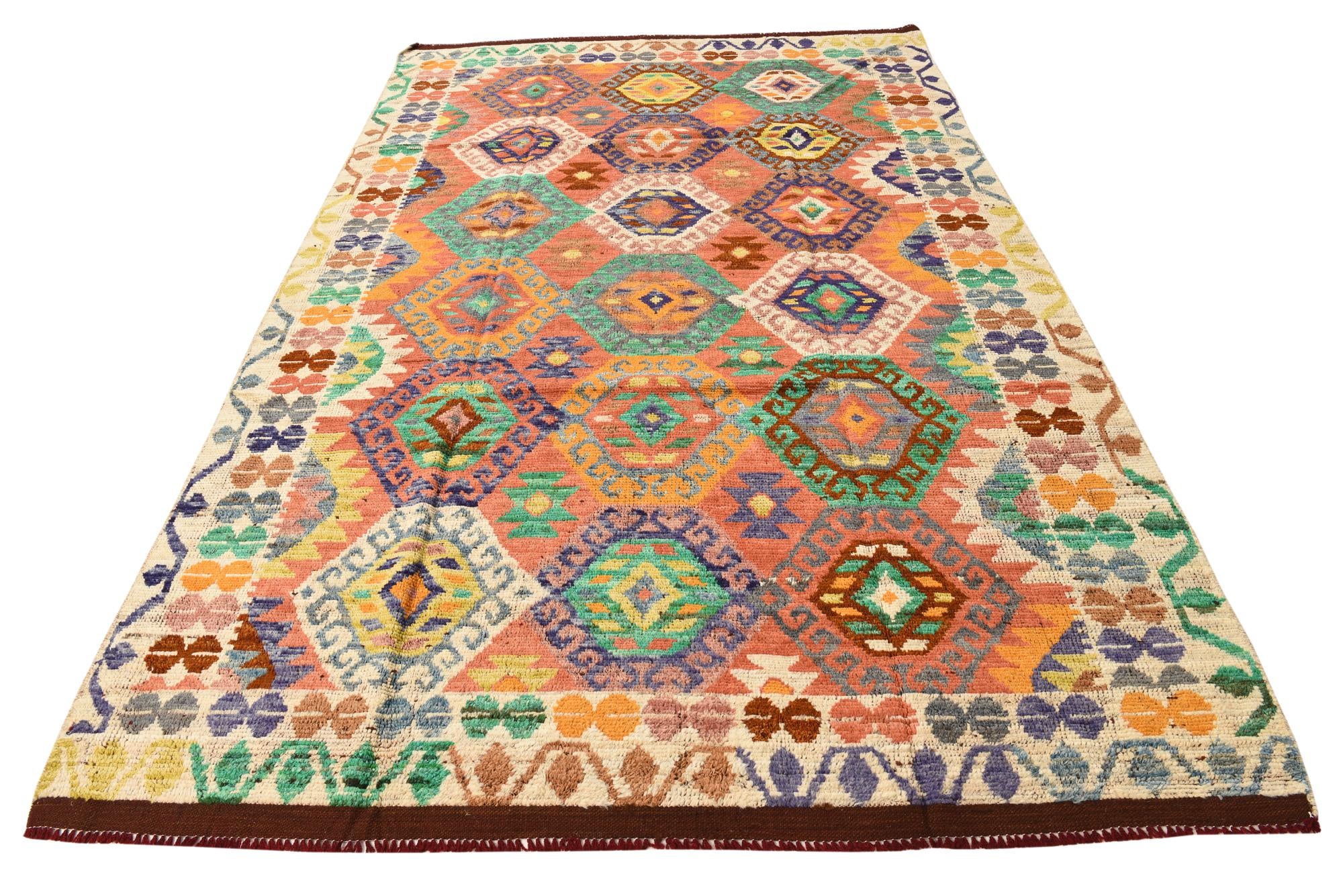6' 7 x 10' 2 Hand Knotted Darya Wool Rug