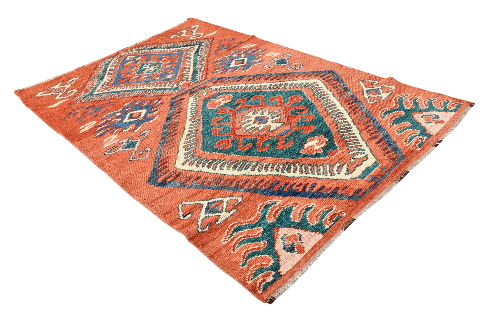 5' 5 x 8' 1 Hand Knotted Darya Wool Rug