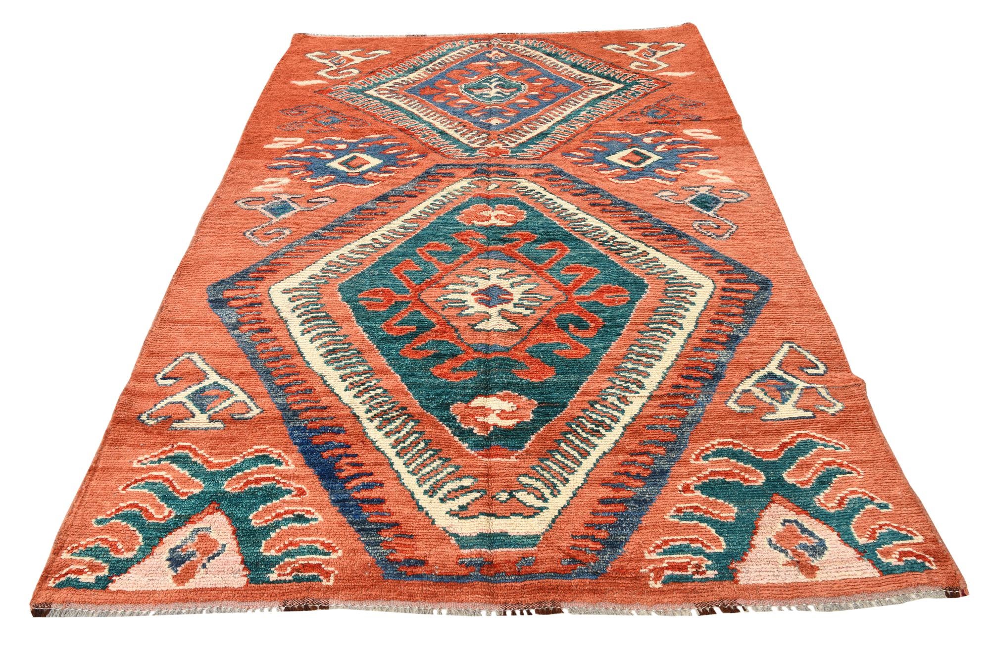 5' 5 x 8' 1 Hand Knotted Darya Wool Rug