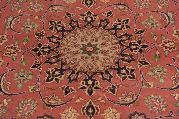 Detail image of 3' 5 x 5' Hand Knotted Isfahan Persian Rug