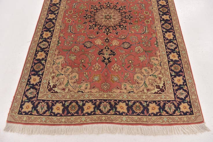 Detail image of 3' 5 x 5' Hand Knotted Isfahan Persian Rug