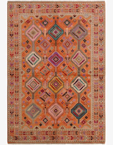5' 7 x 8' Hand Knotted Kazak Rug