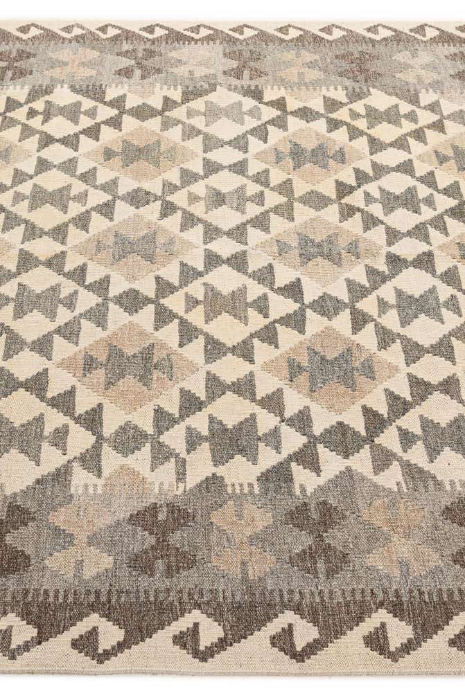 4' 10 x 6' 6 Hand Woven Kilim Maymana Wool Rug