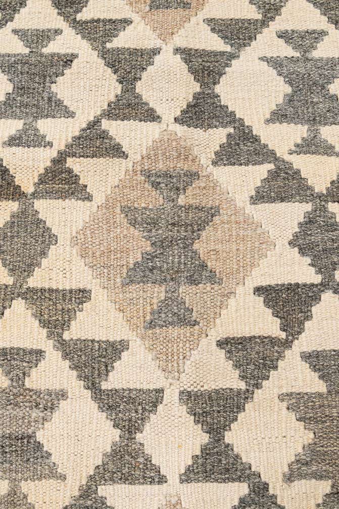 4' 10 x 6' 6 Hand Woven Kilim Maymana Wool Rug