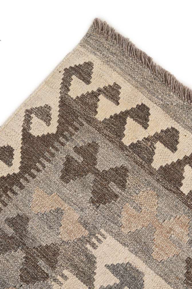 4' 10 x 6' 6 Hand Woven Kilim Maymana Wool Rug