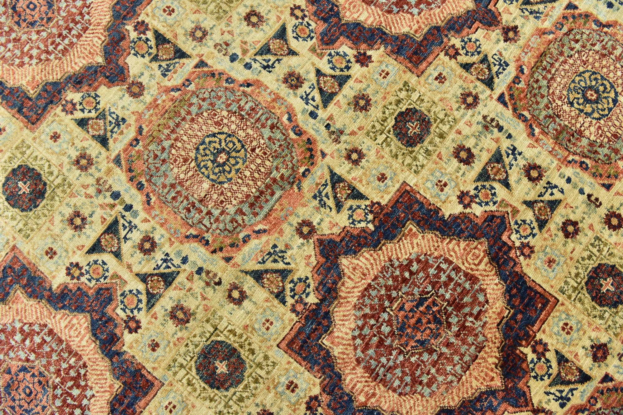 8' x 10' 3 Hand Knotted Mamluk Ziegler Rug