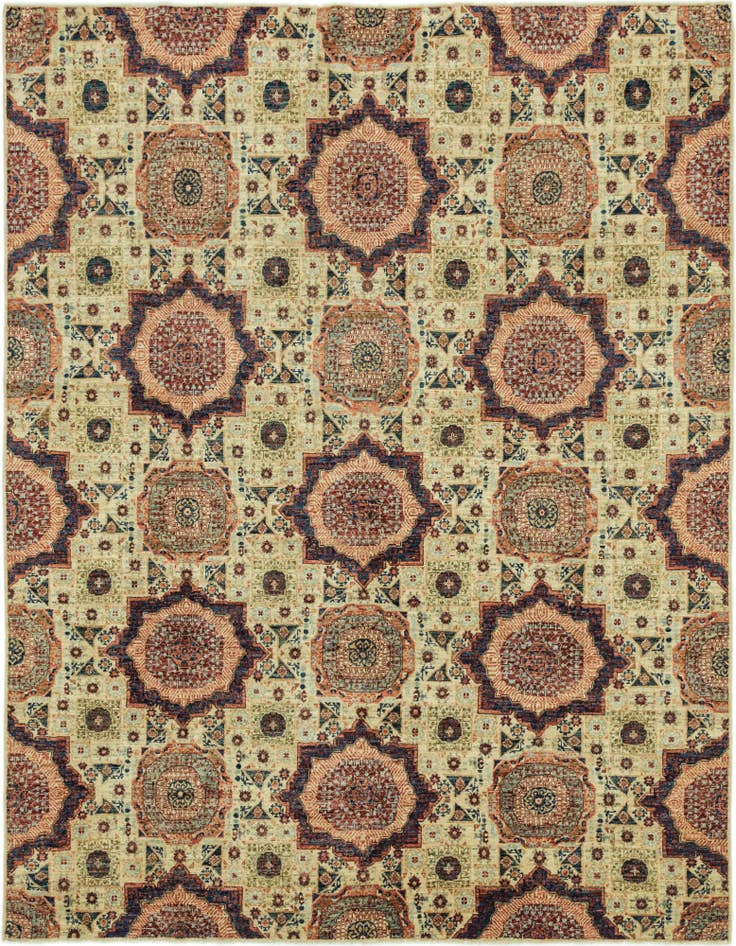 Detail image of 8' x 10' 3 Hand Knotted Mamluk Ziegler Rug