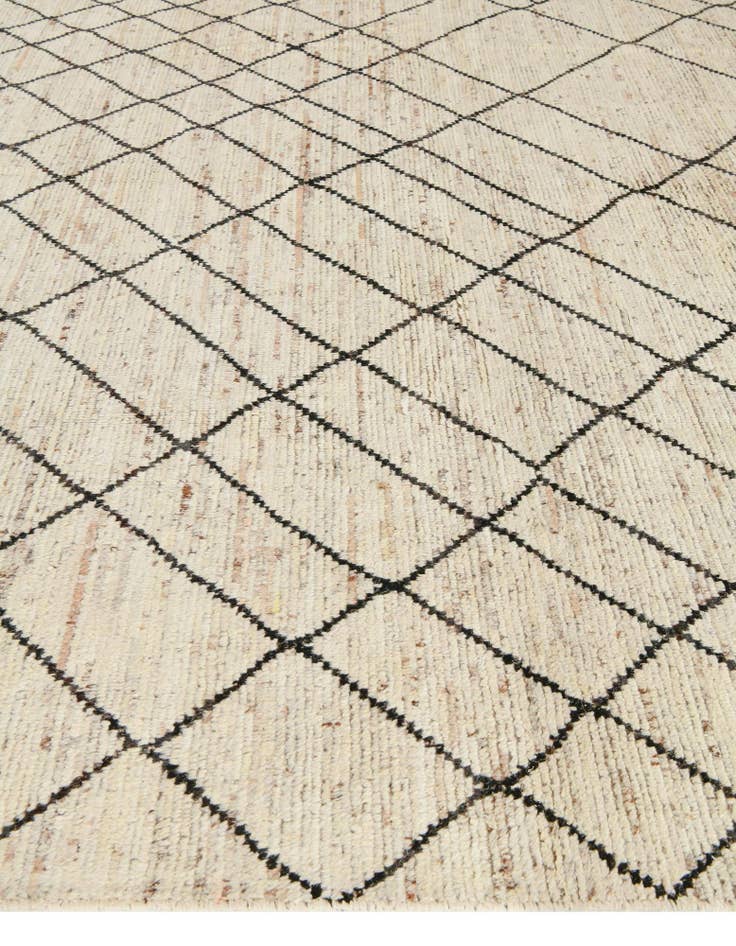 Detail image of 12' 9 x 19' 7 Hand Knotted Moroccan Wool Rug