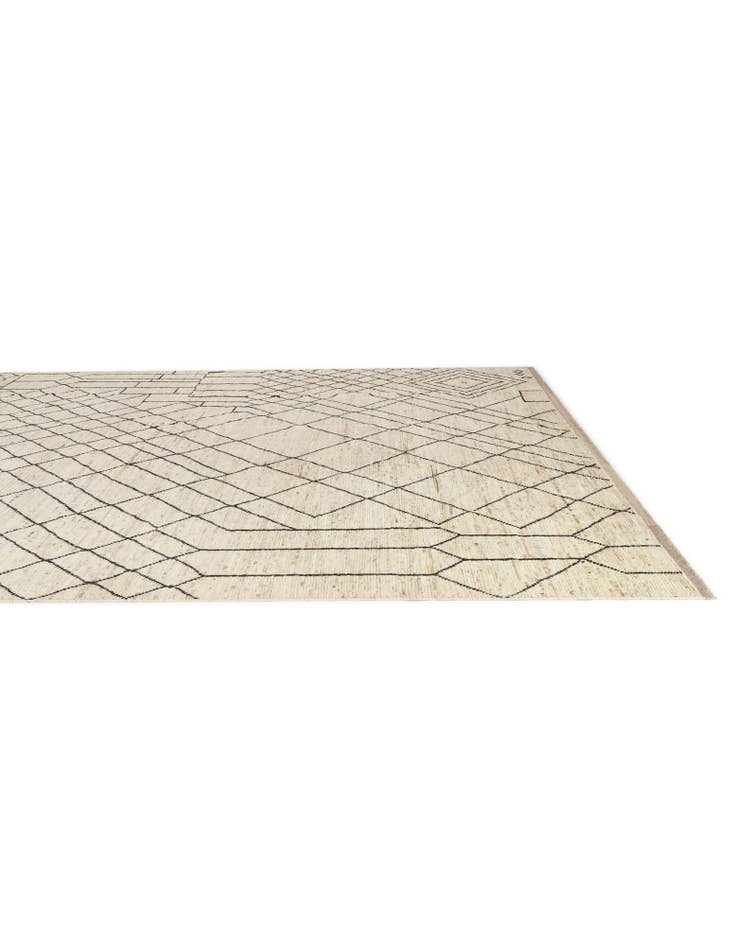 Detail image of 12' 9 x 19' 7 Hand Knotted Moroccan Wool Rug